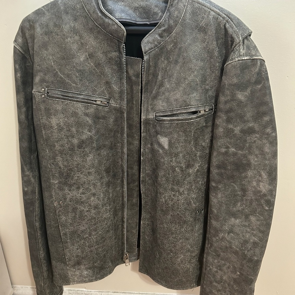 Thick Gray Motorcycle Jacket